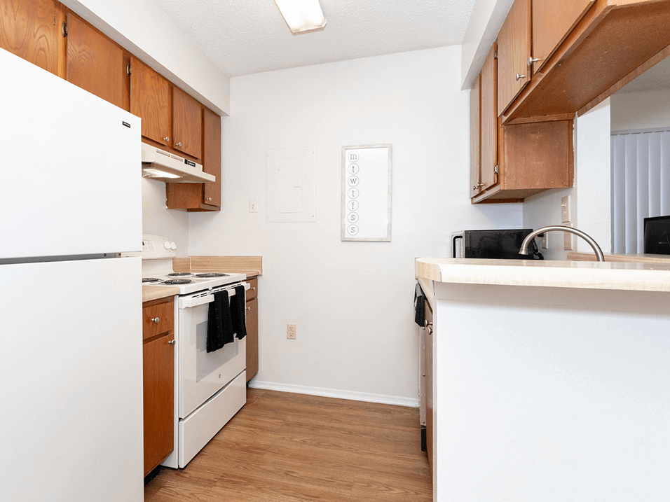 apartment with kitchen appliances